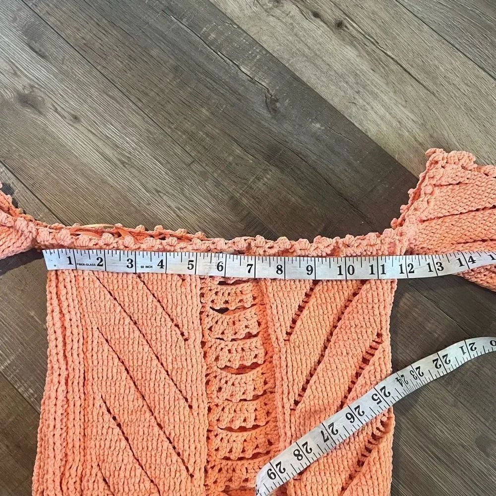 Ronny Kobo Catya Crop Top, Coral, Size S - Picture 5 of 9